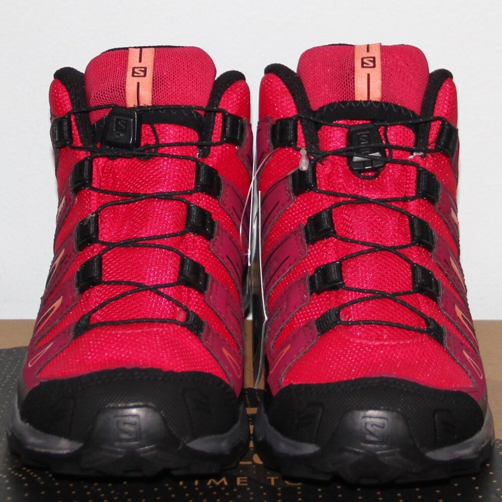 Salomon X-Ultra Mid GTX J Gore-Tex Waterproof Hiking Boots Girls 4 5 Pink - Picture 5 of 7